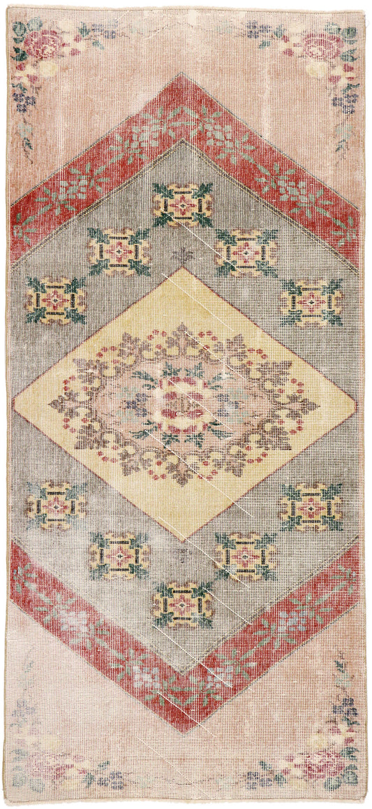 3 x 7 Vintage Turkish Sivas Rug 53303