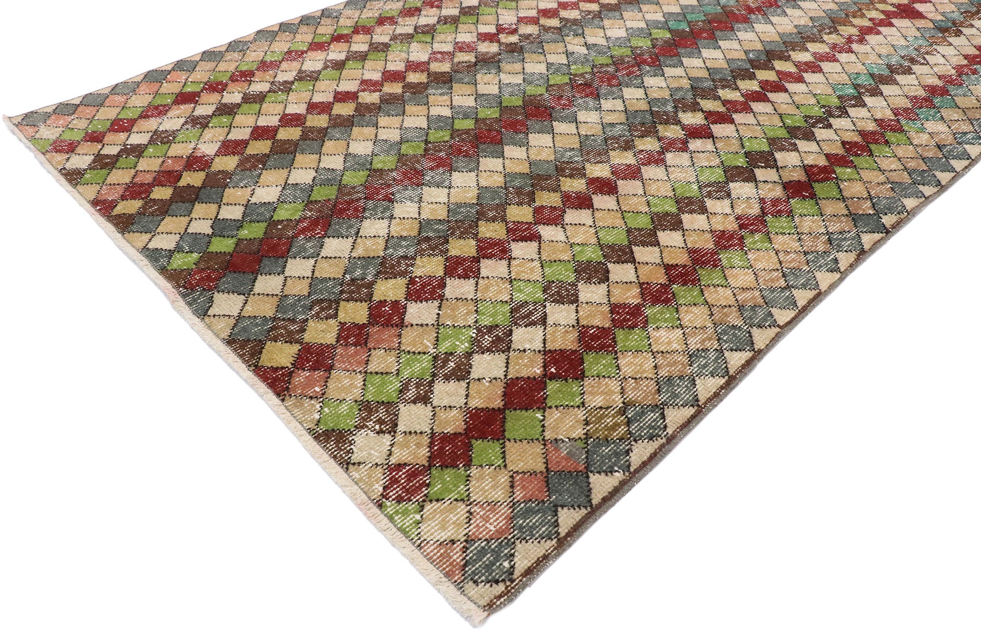 4 x 6 Vintage Turkish Sivas Rug 53310
