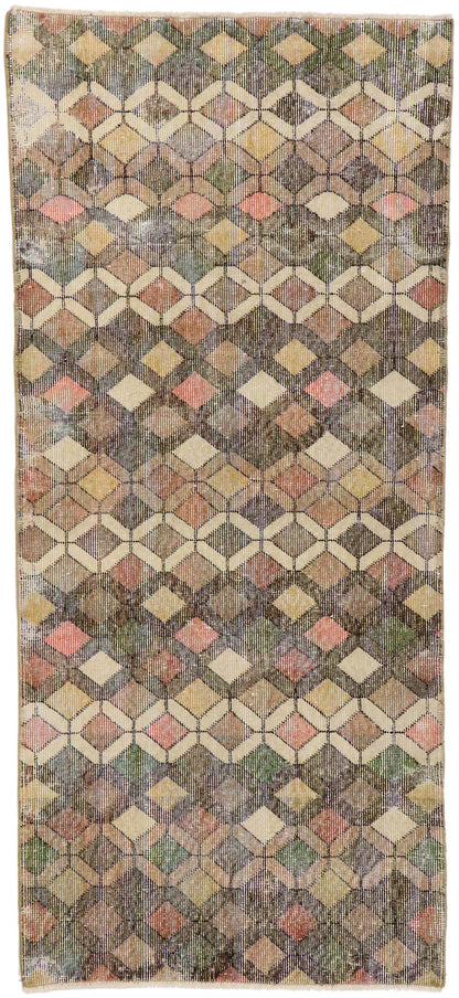 3 x 7 Vintage Turkish Sivas Rug 53315
