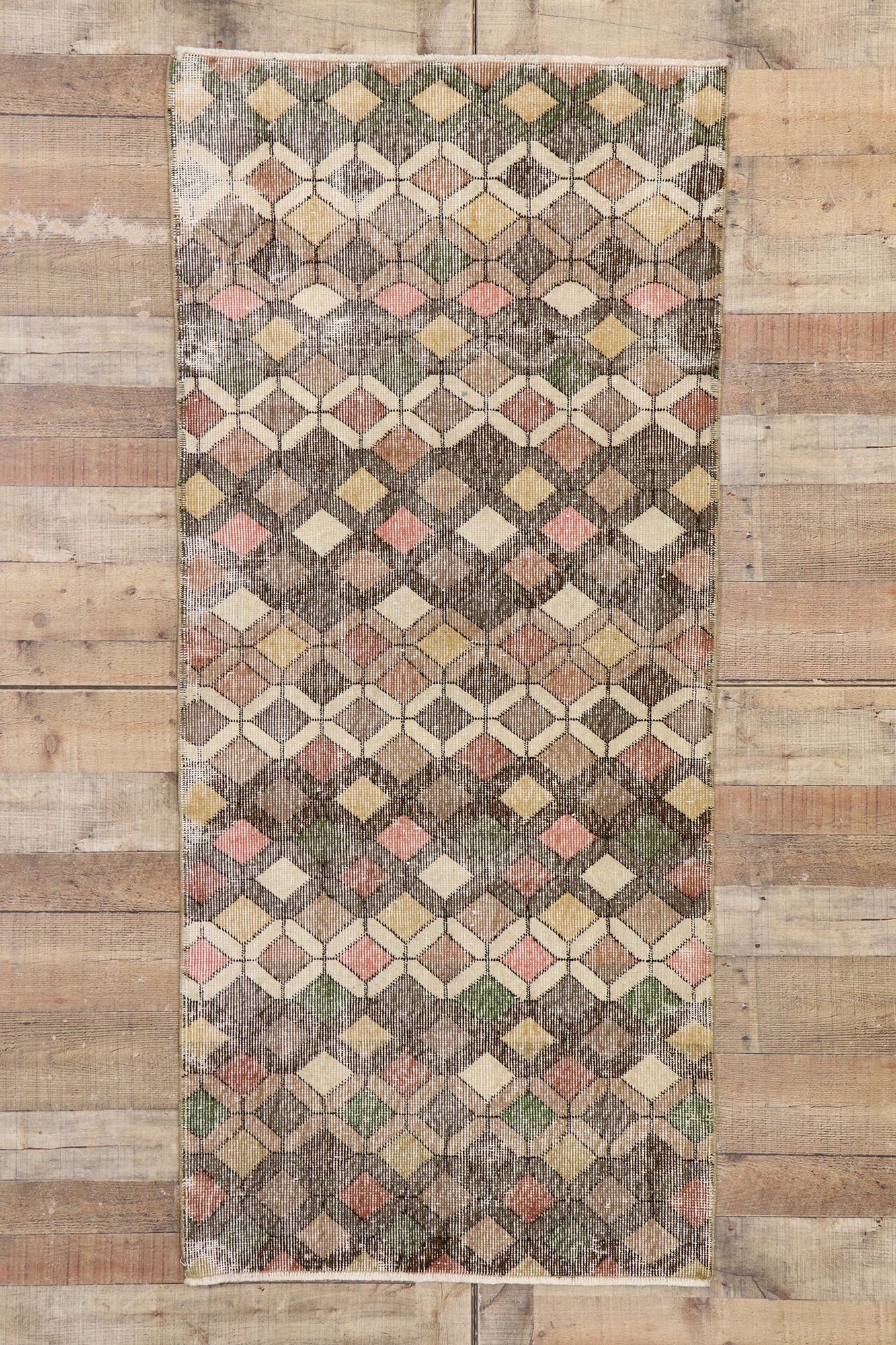 3 x 7 Vintage Turkish Sivas Rug 53315