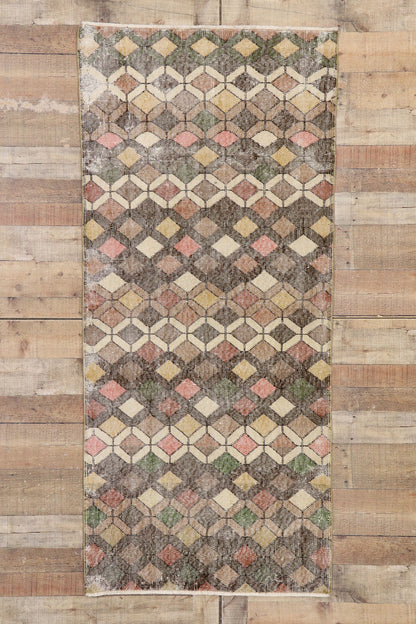 3 x 7 Vintage Turkish Sivas Rug 53315