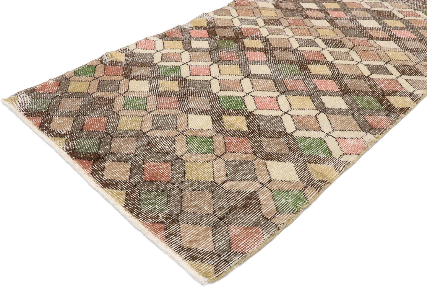 3 x 7 Vintage Turkish Sivas Rug 53315