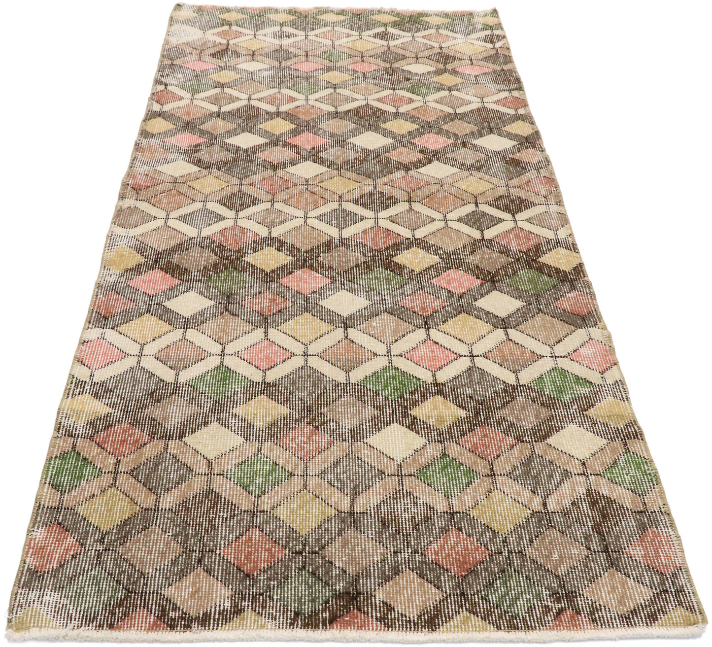 3 x 7 Vintage Turkish Sivas Rug 53315