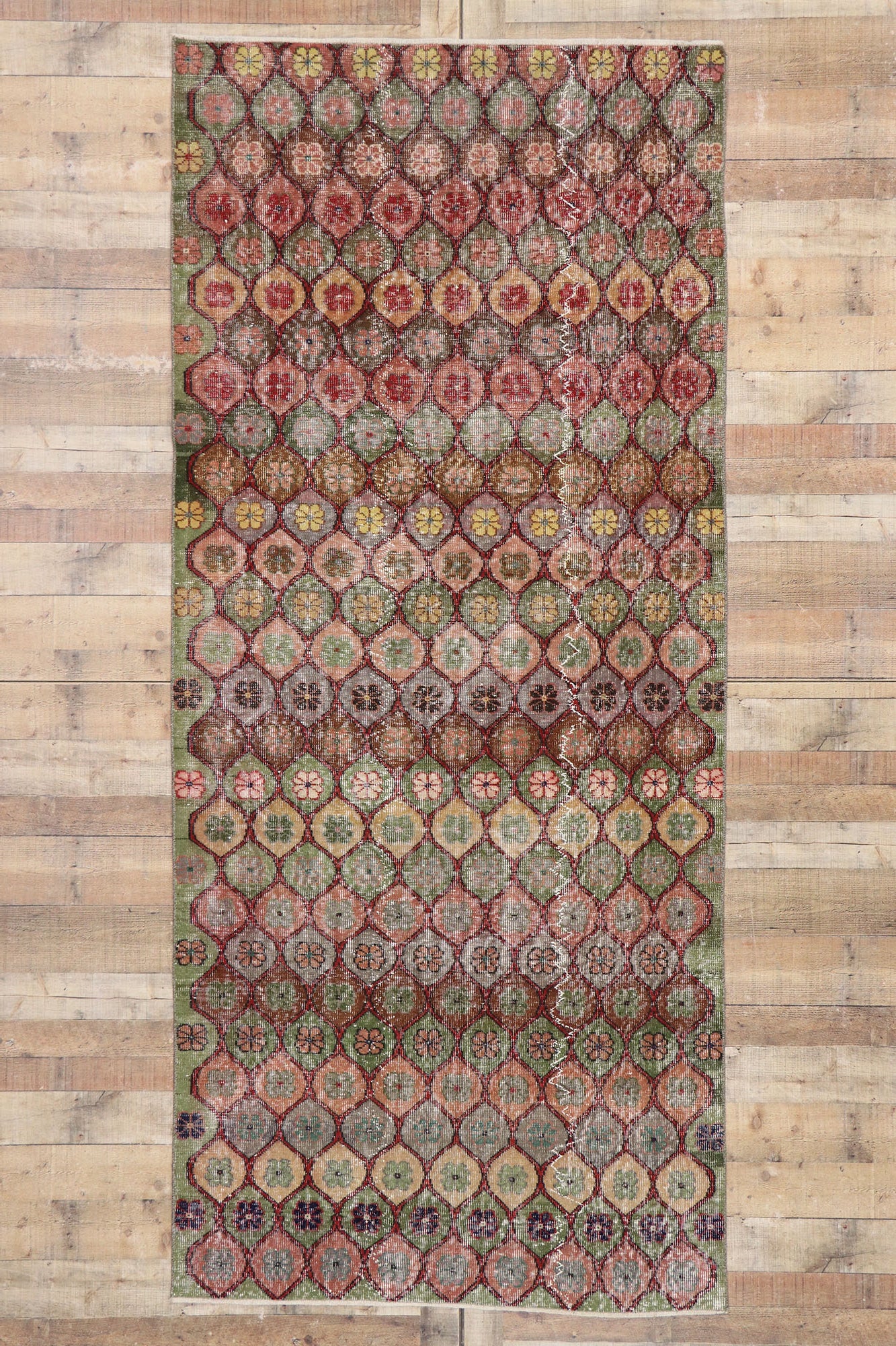 4 x 10 Vintage Turkish Sivas Rug 53316