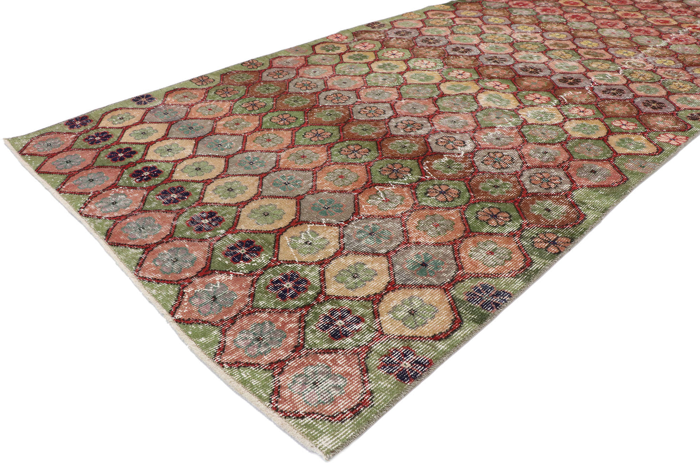 4 x 10 Vintage Turkish Sivas Rug 53316