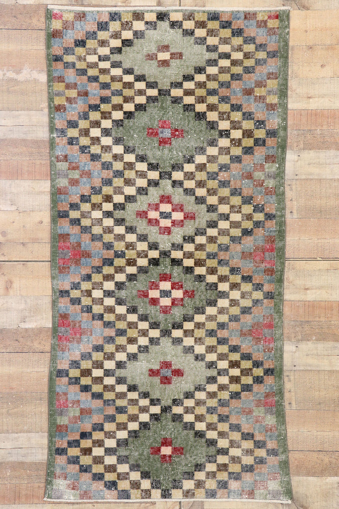 3 x 7 Vintage Turkish Sivas Rug 53317