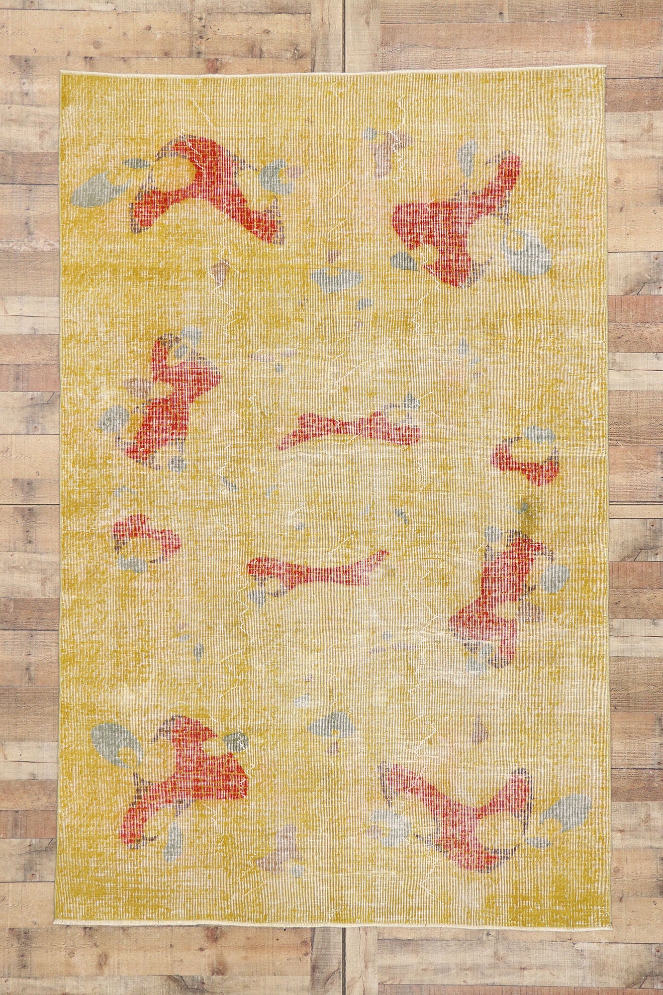 5 x 8 Zeki Muren Vintage Turkish Sivas Rug 53318