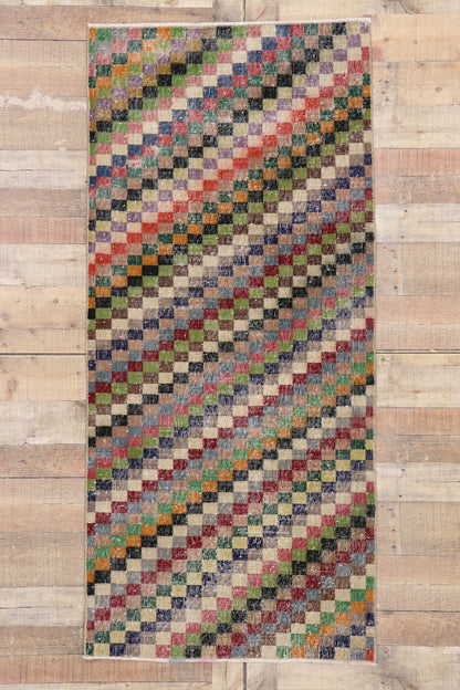 3 x 6 Vintage Turkish Sivas Rug 53319