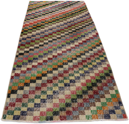 3 x 6 Vintage Turkish Sivas Rug 53319