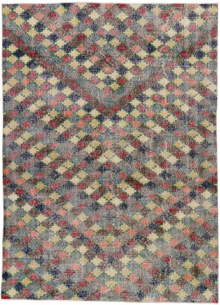 7 x 9 Vintage Turkish Sivas Rug 53330