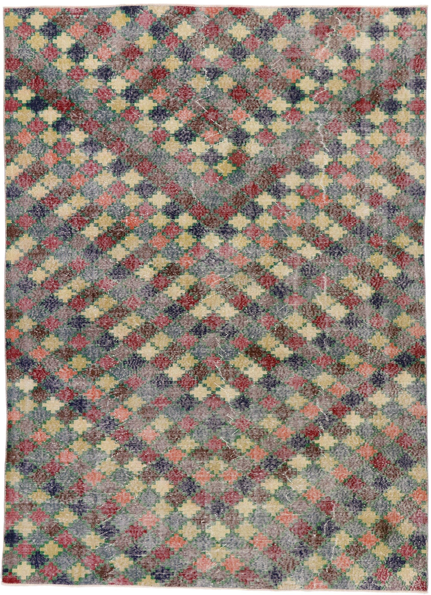 7 x 9 Vintage Turkish Sivas Rug 53330