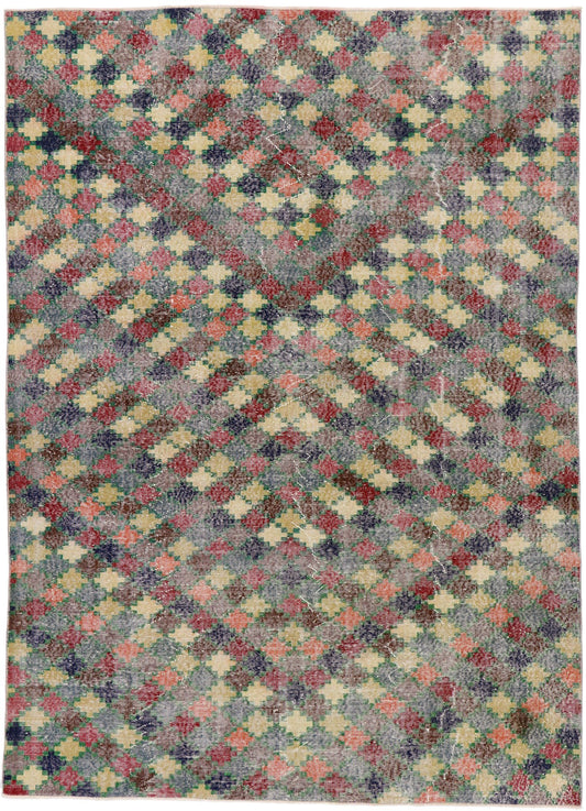 7 x 9 Vintage Turkish Sivas Rug 53330