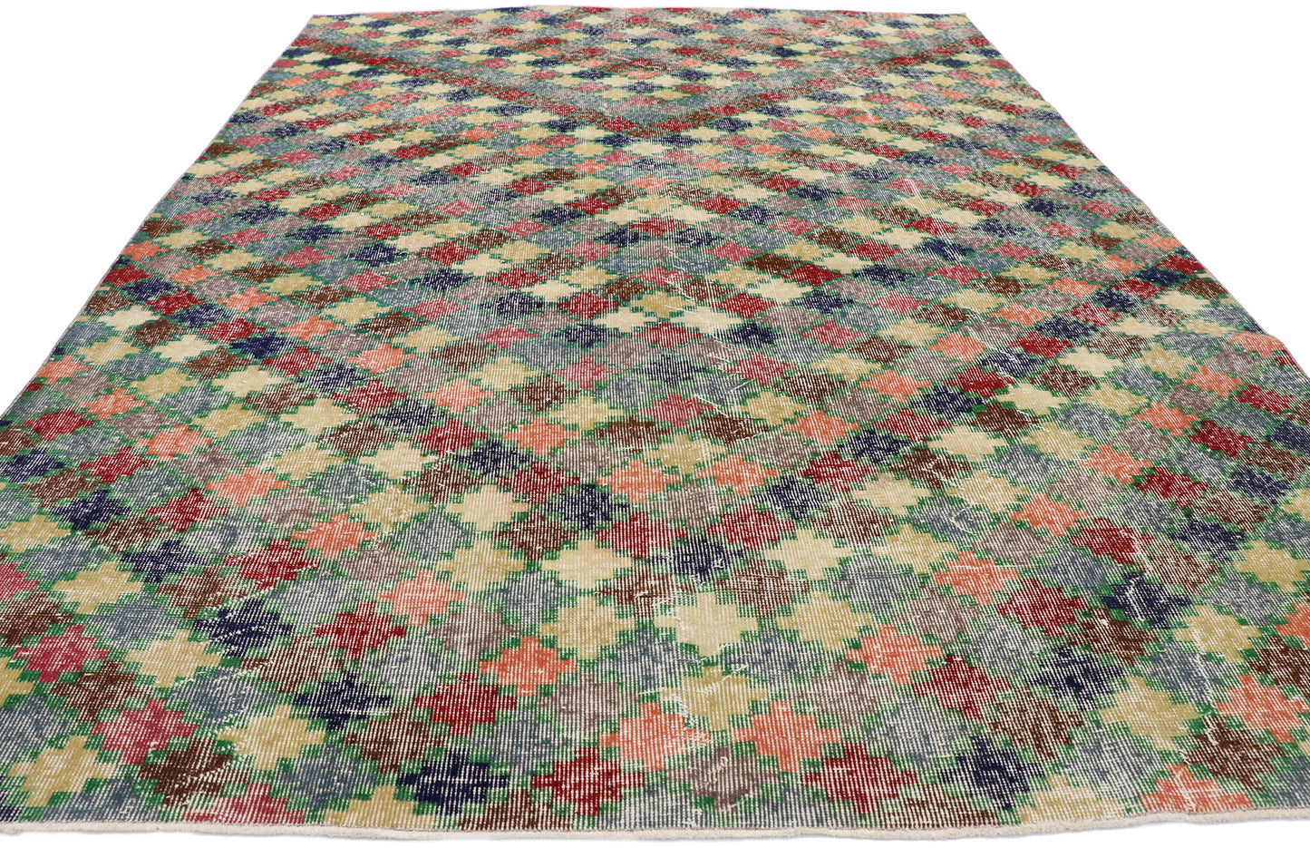 7 x 9 Vintage Turkish Sivas Rug 53330