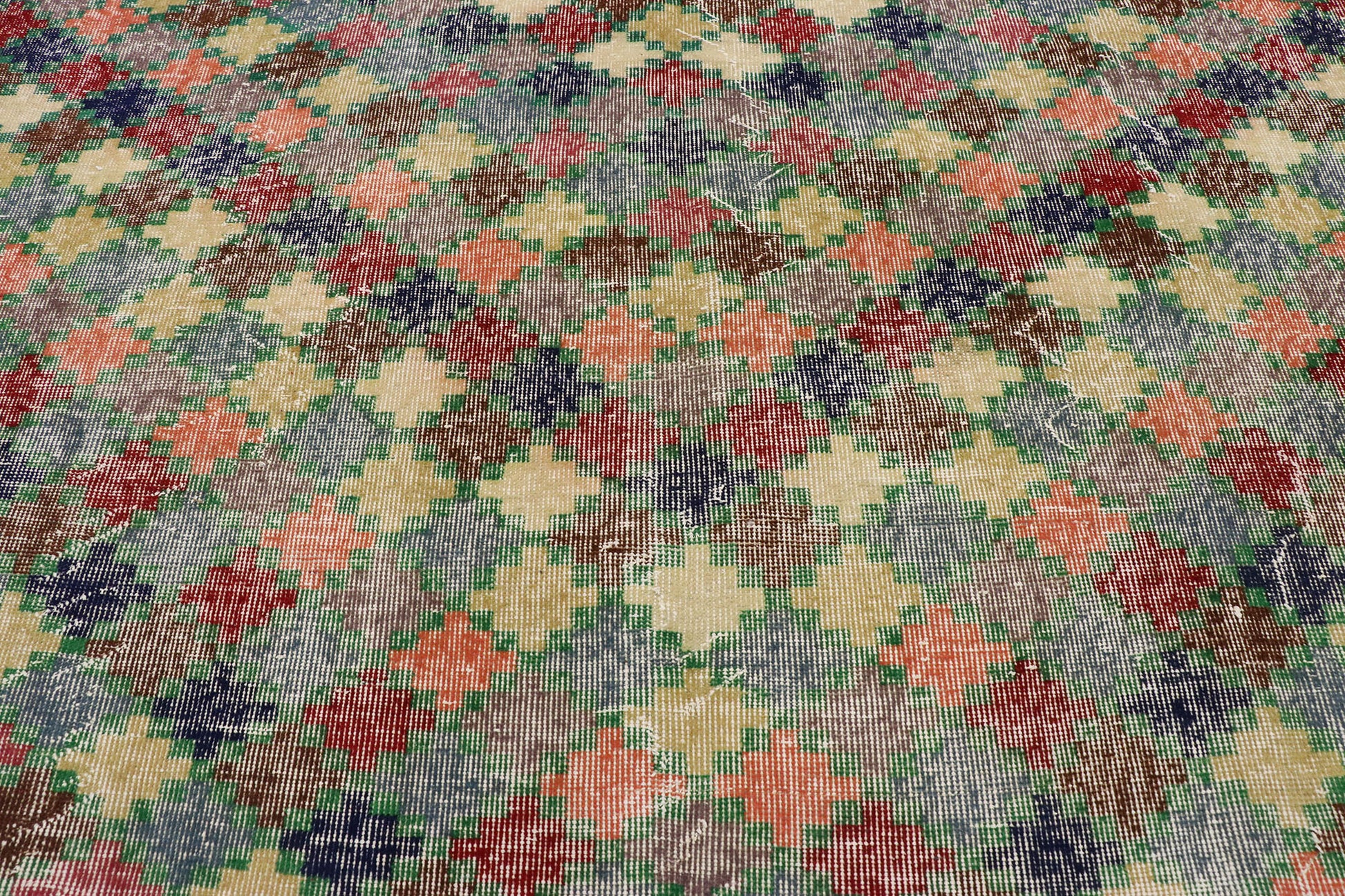 7 x 9 Vintage Turkish Sivas Rug 53330