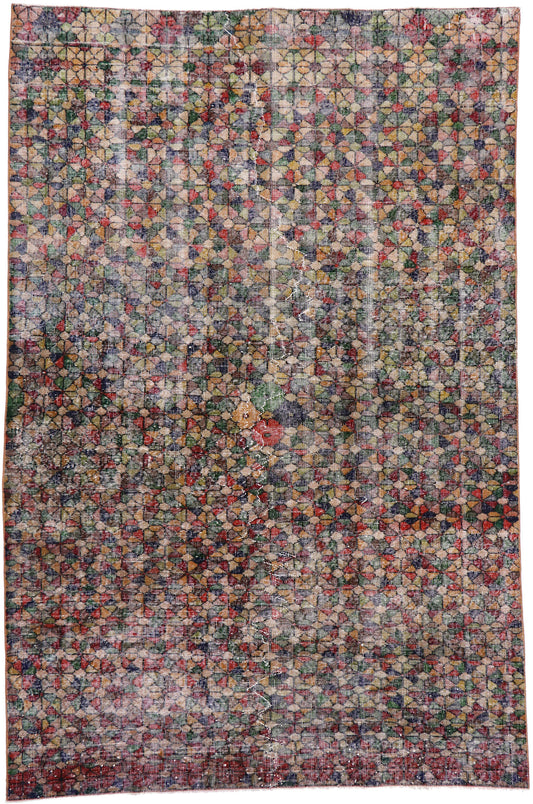 6 x 9 Vintage Turkish Sivas Rug 53331