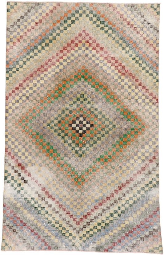 6 x 10 Vintage Turkish Sivas Rug 53337