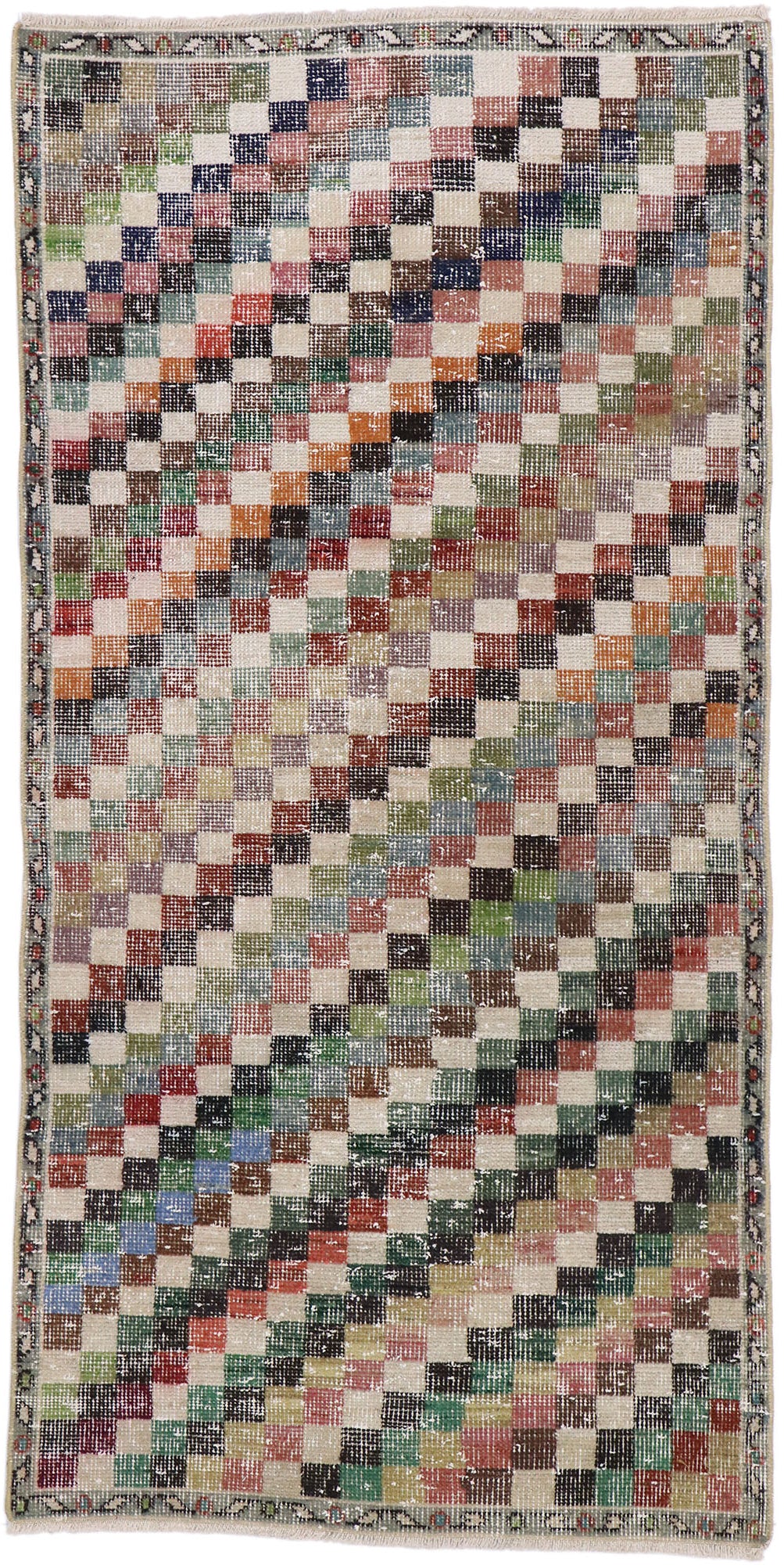 3 x 6 Vintage Turkish Sivas Rug 53338