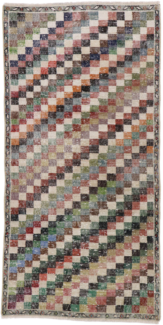 3 x 6 Vintage Turkish Sivas Rug 53338