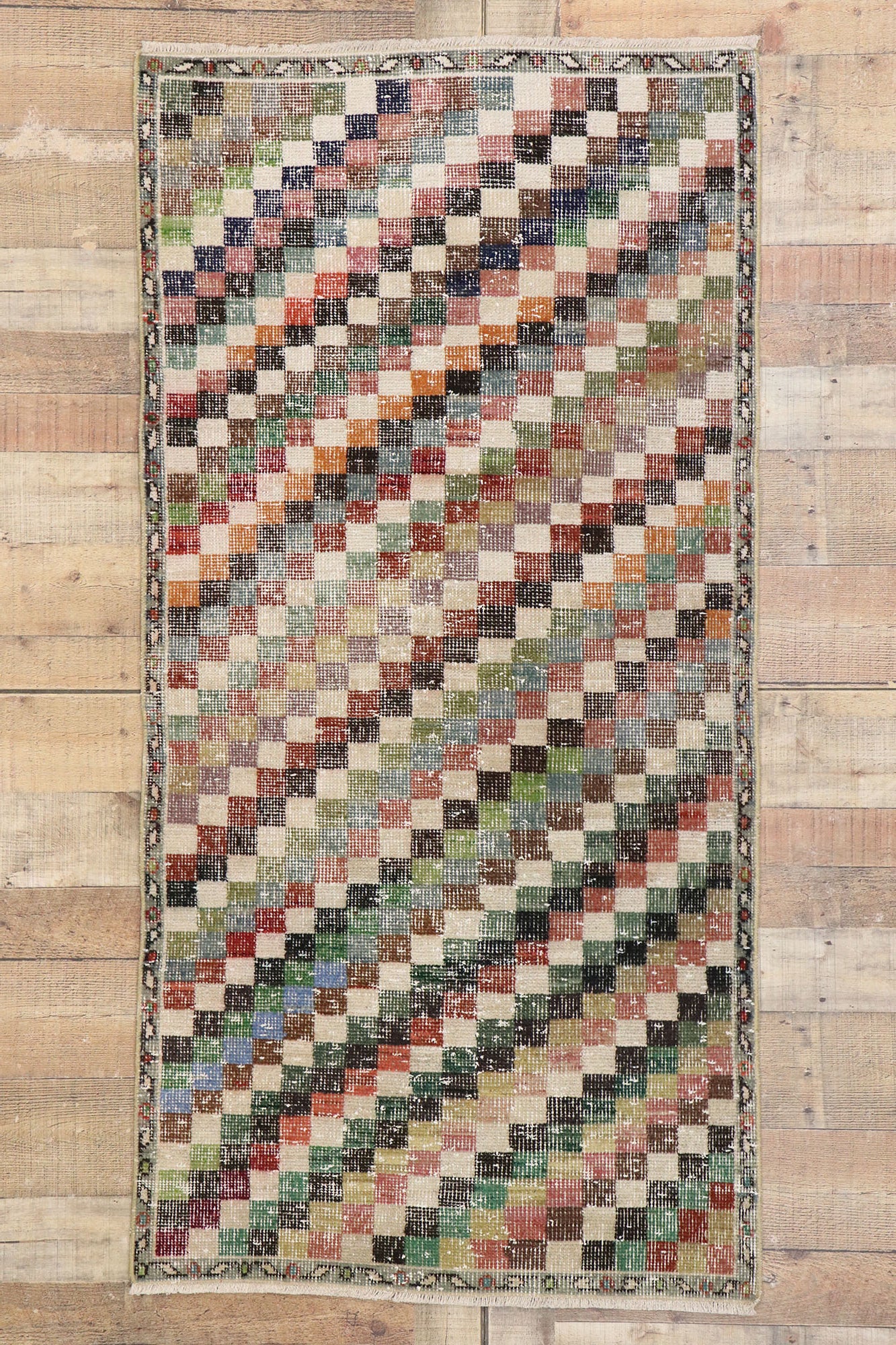 3 x 6 Vintage Turkish Sivas Rug 53338