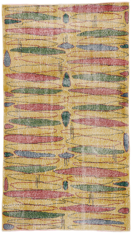 4 x 7 Zeki Muren Vintage Turkish Sivas Rug 53340