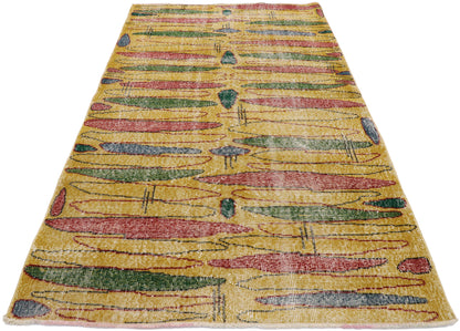 4 x 7 Zeki Muren Vintage Turkish Sivas Rug 53340