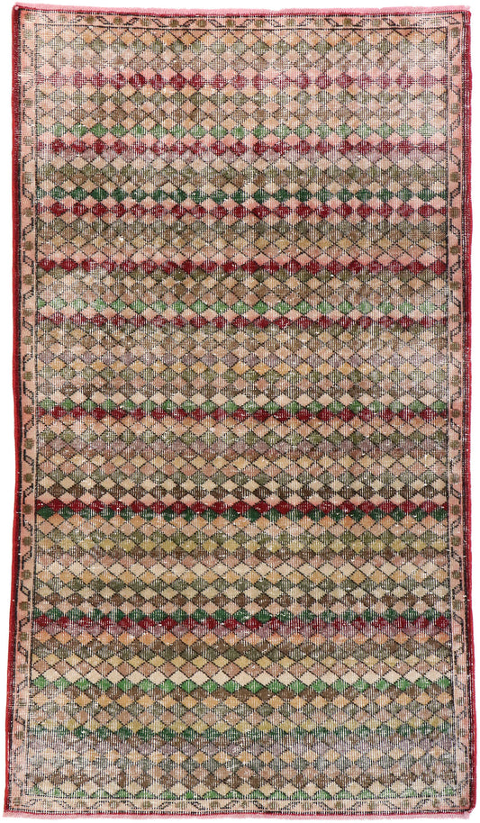 3 x 6 Vintage Turkish Sivas Rug 53343
