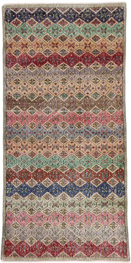 3 x 7 Vintage Turkish Sivas Rug 53344
