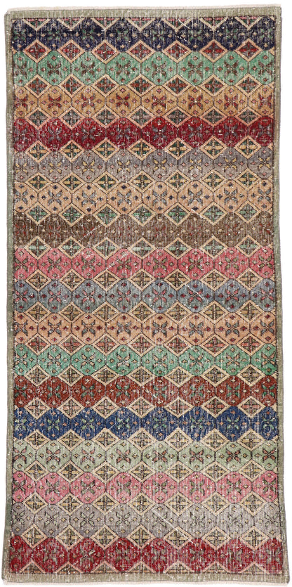 3 x 7 Vintage Turkish Sivas Rug 53344