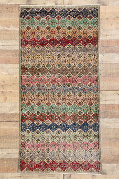 3 x 7 Vintage Turkish Sivas Rug 53344