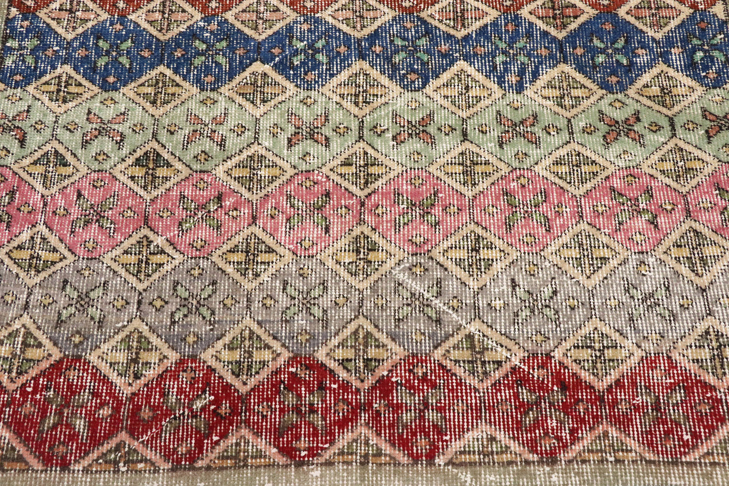 3 x 7 Vintage Turkish Sivas Rug 53344