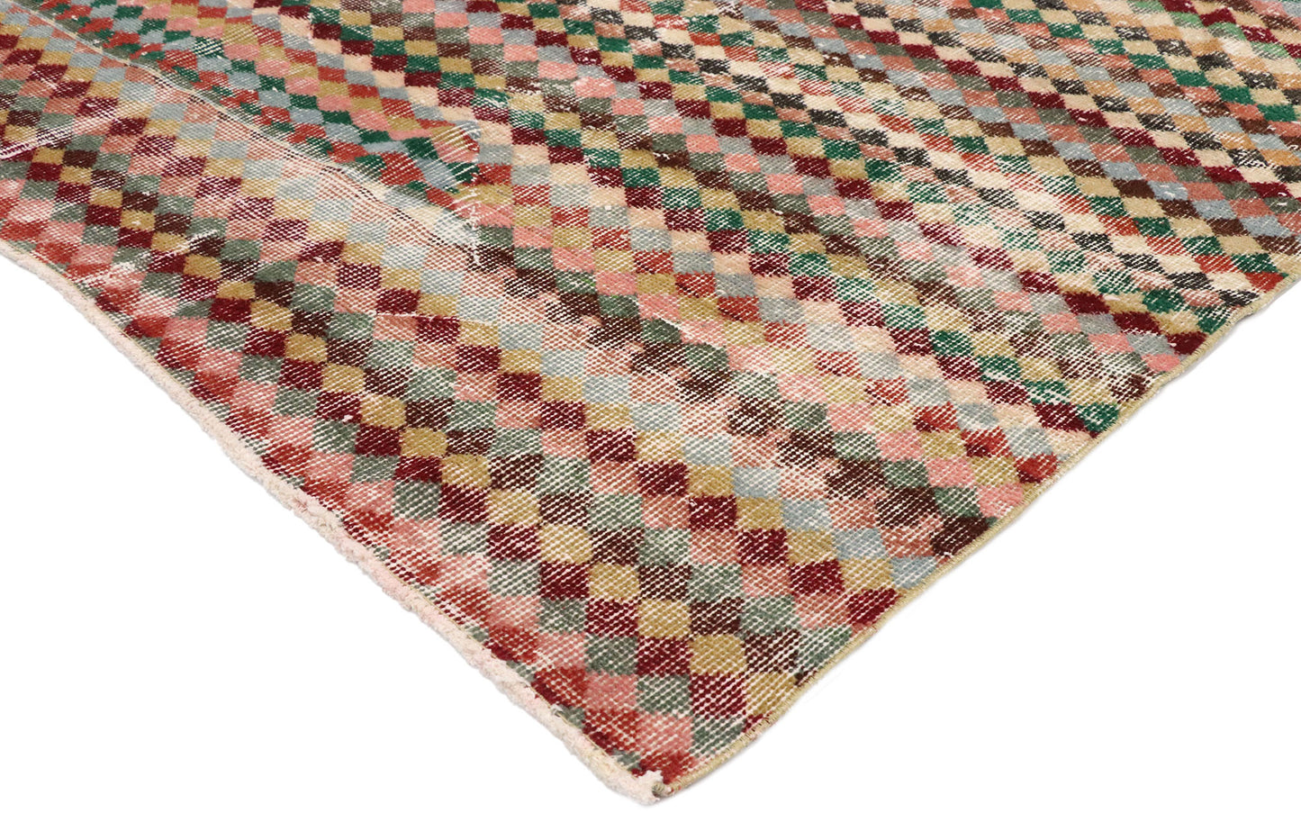 4 x 4 Vintage Turkish Sivas Rug 53345