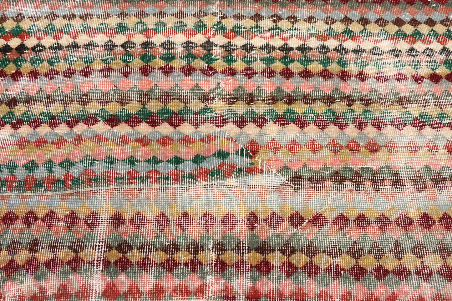 4 x 4 Vintage Turkish Sivas Rug 53345