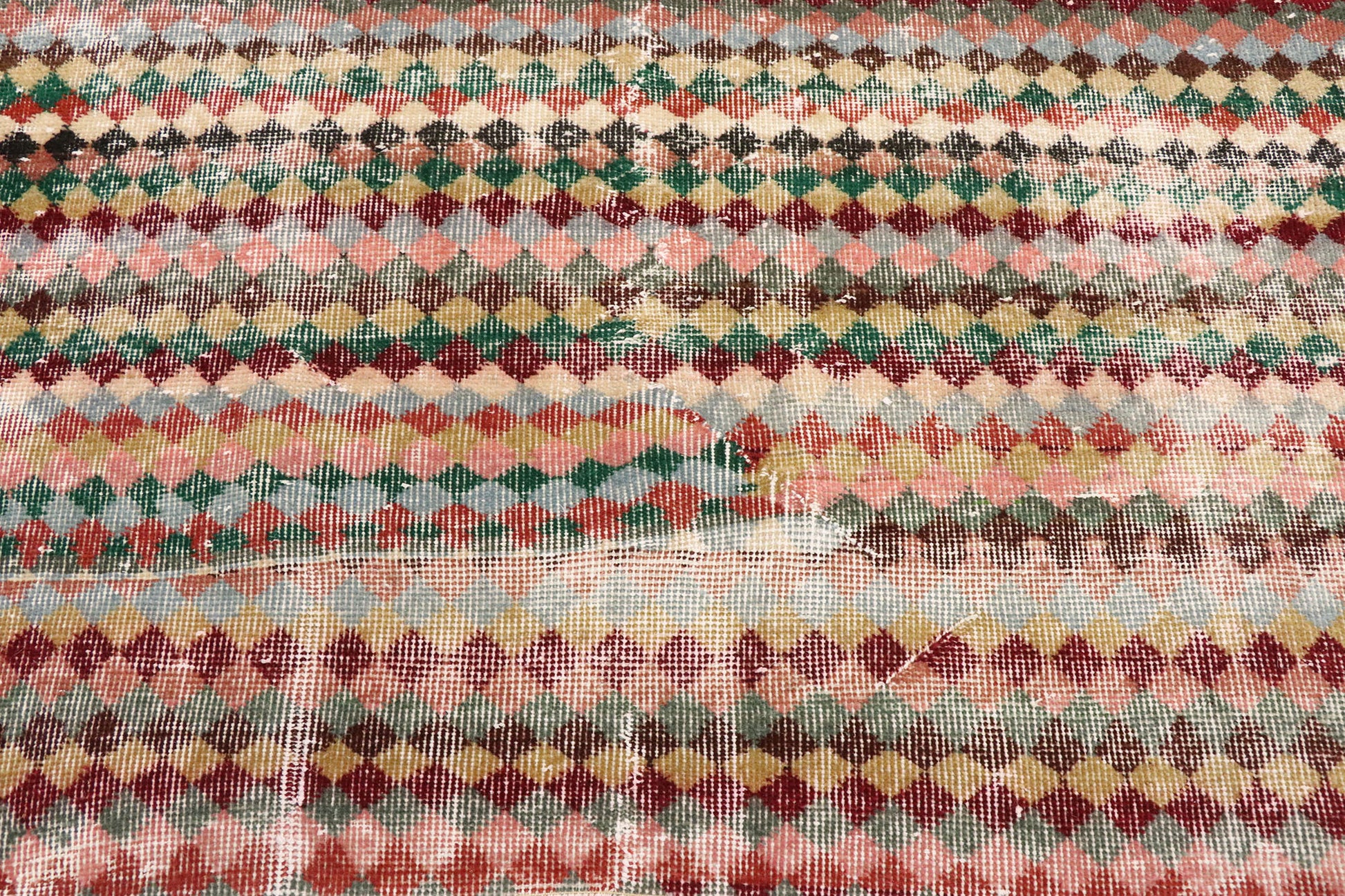 4 x 4 Vintage Turkish Sivas Rug 53345