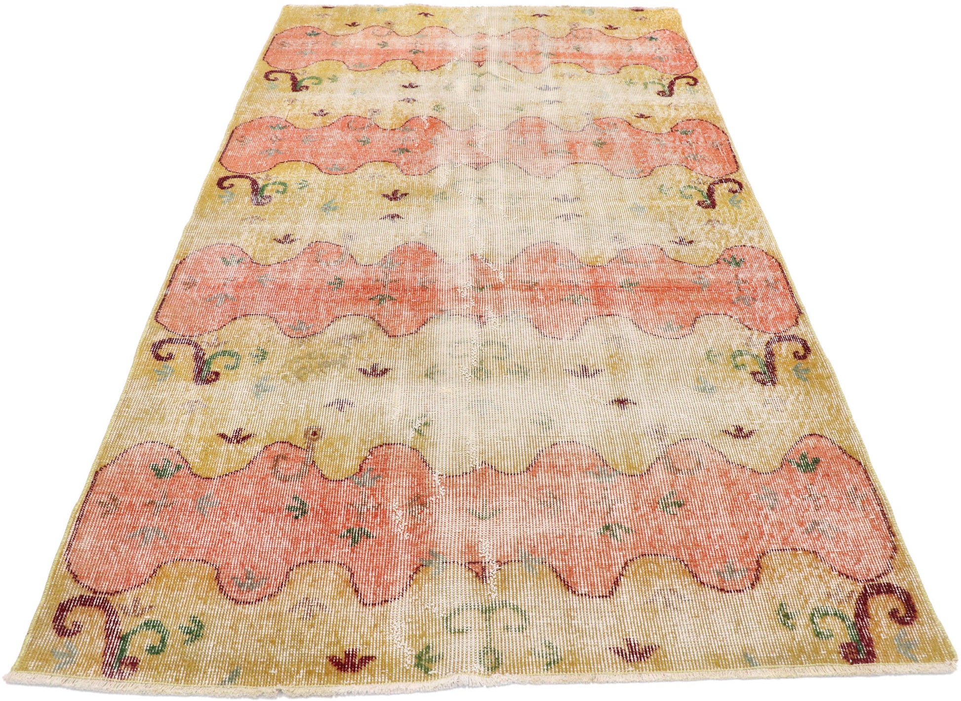 4 x 7 Zeki Muren Vintage Turkish Sivas Rug 53347