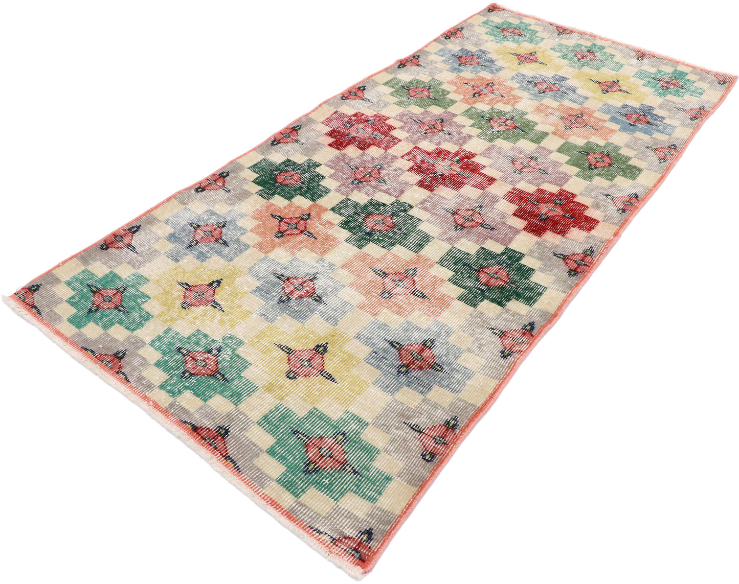3 x 6 Zeki Muren Vintage Turkish Sivas Rug 53348