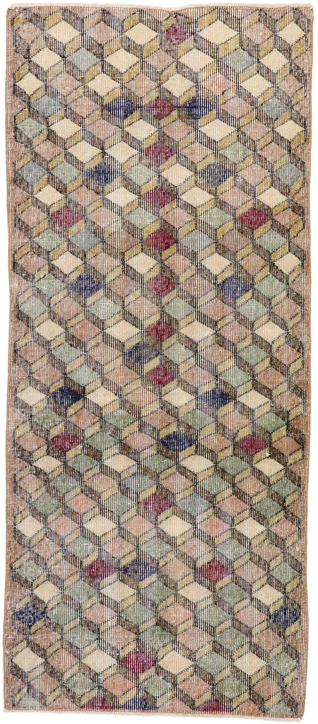 3 x 7 Vintage Turkish Sivas Rug 53350