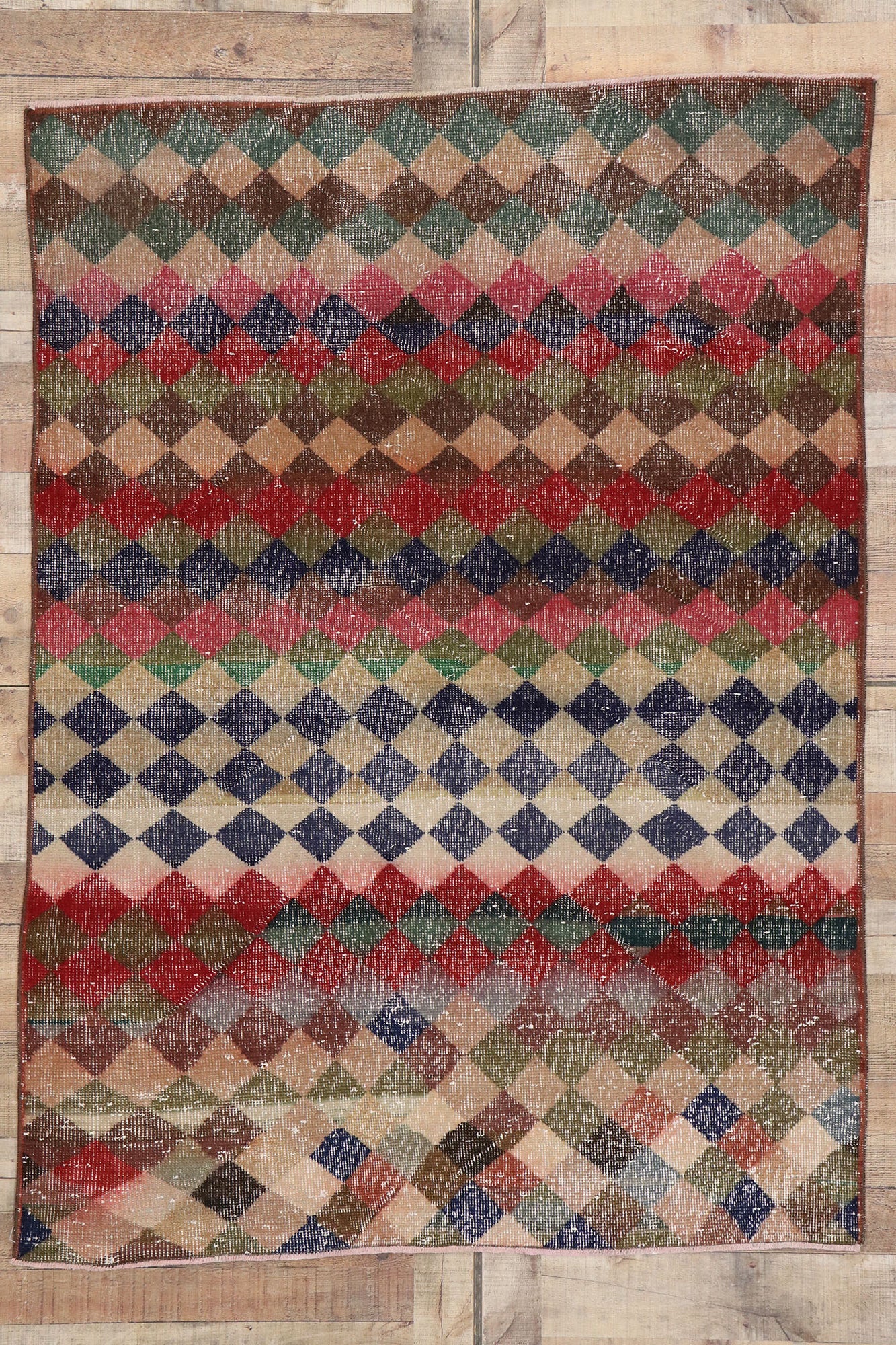 4 x 6 Vintage Turkish Sivas Rug 53353