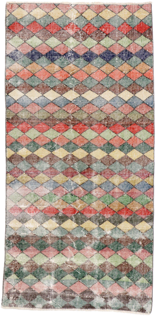 3 x 5 Vintage Turkish Sivas Rug 53356
