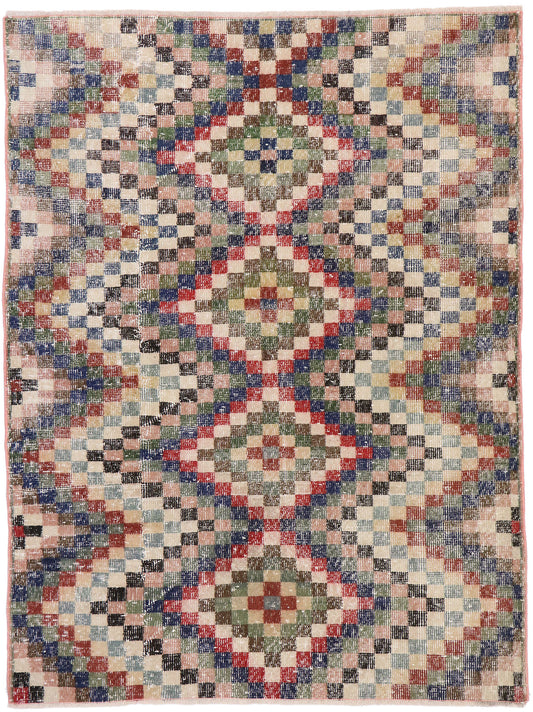 4 x 6 Vintage Turkish Sivas Rug 53357