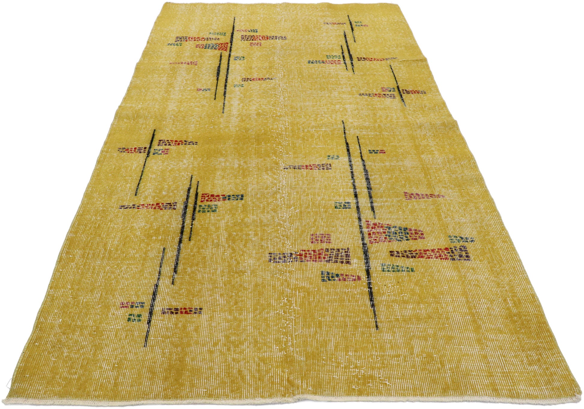 4 x 7 Zeki Muren Vintage Turkish Sivas Rug 53358