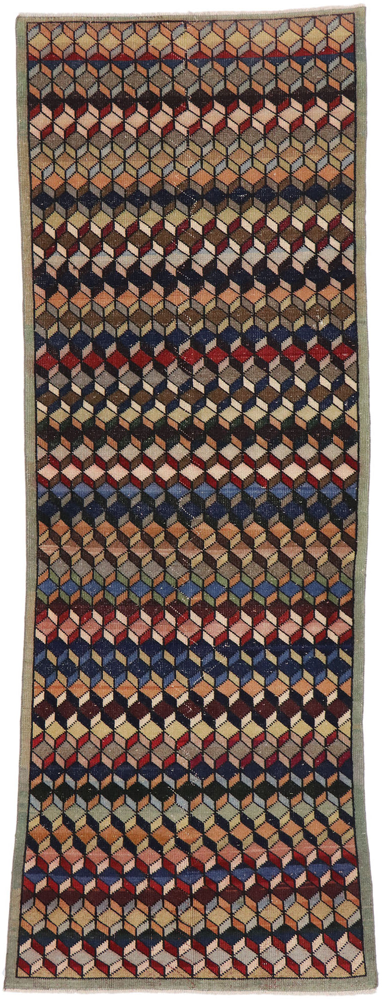 3 x 9 Vintage Turkish Sivas Rug 53359