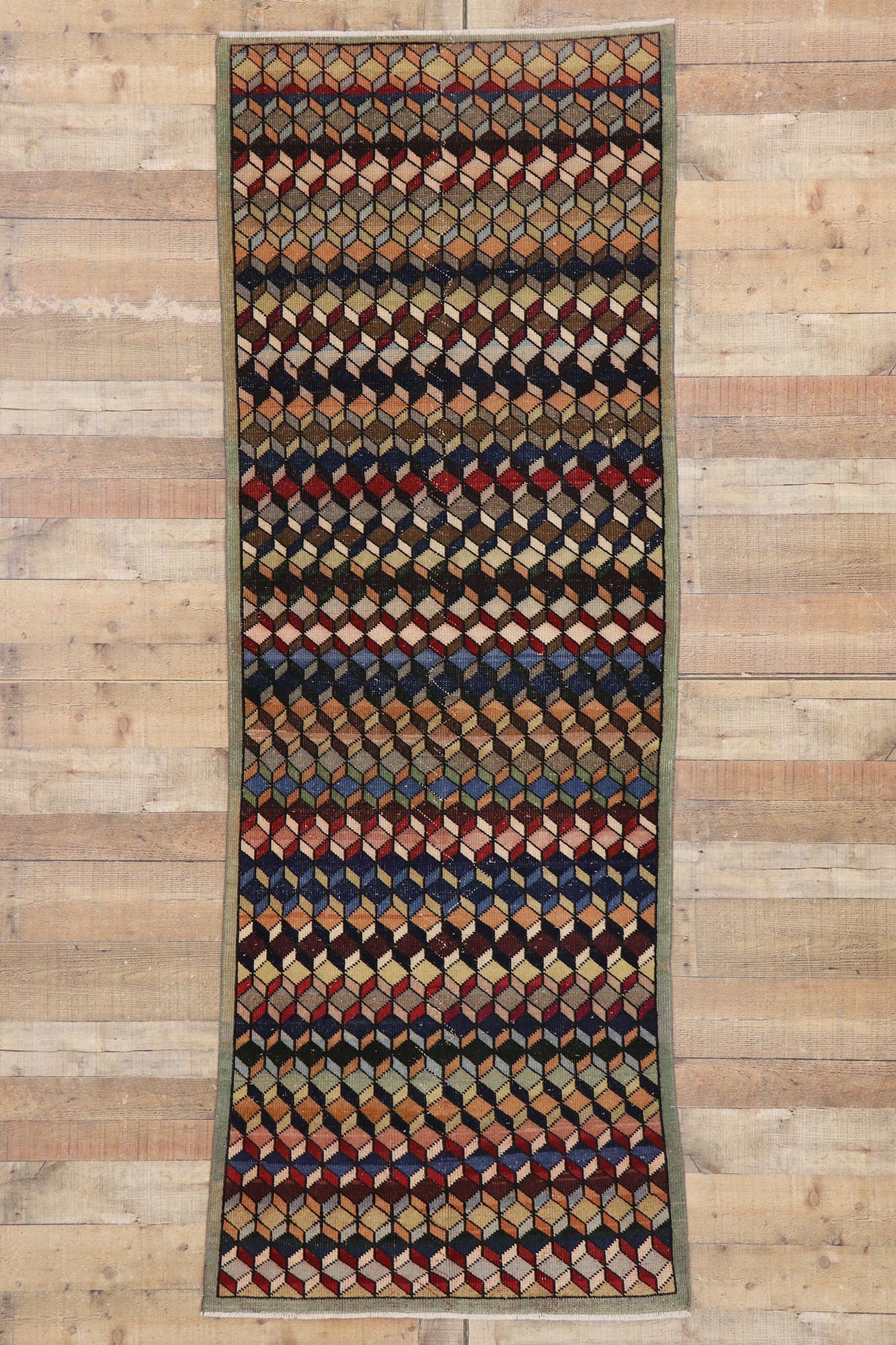 3 x 9 Vintage Turkish Sivas Rug 53359