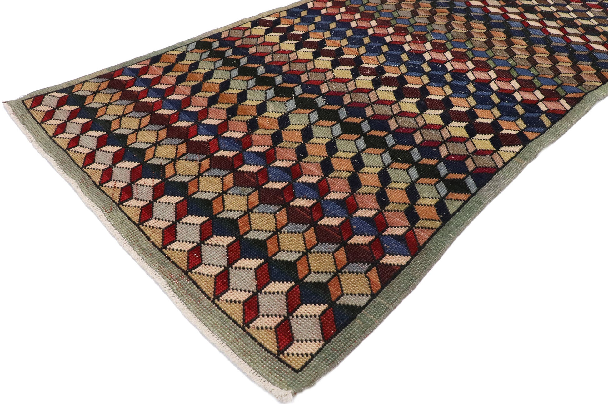 3 x 9 Vintage Turkish Sivas Rug 53359