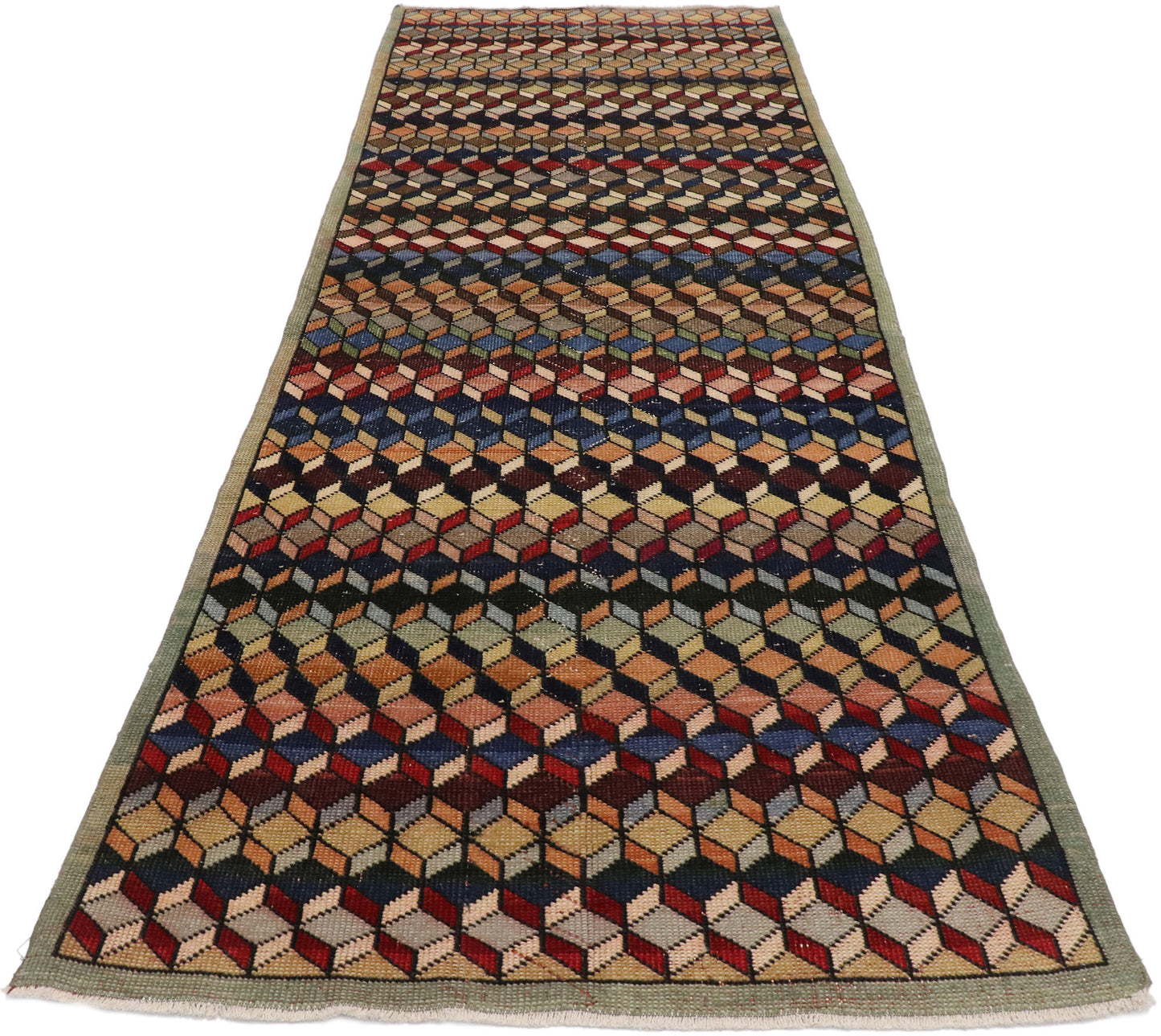 3 x 9 Vintage Turkish Sivas Rug 53359