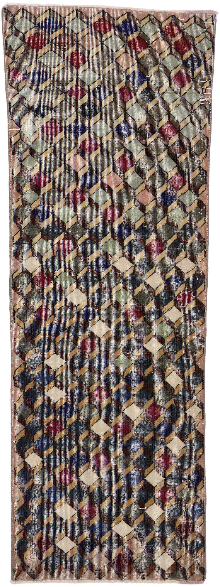 3 x 8 Vintage Turkish Sivas Rug 53360