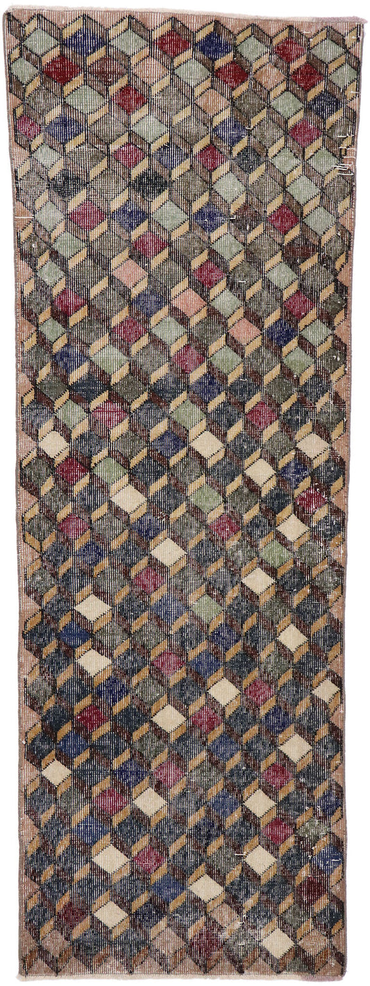 3 x 8 Vintage Turkish Sivas Rug 53360