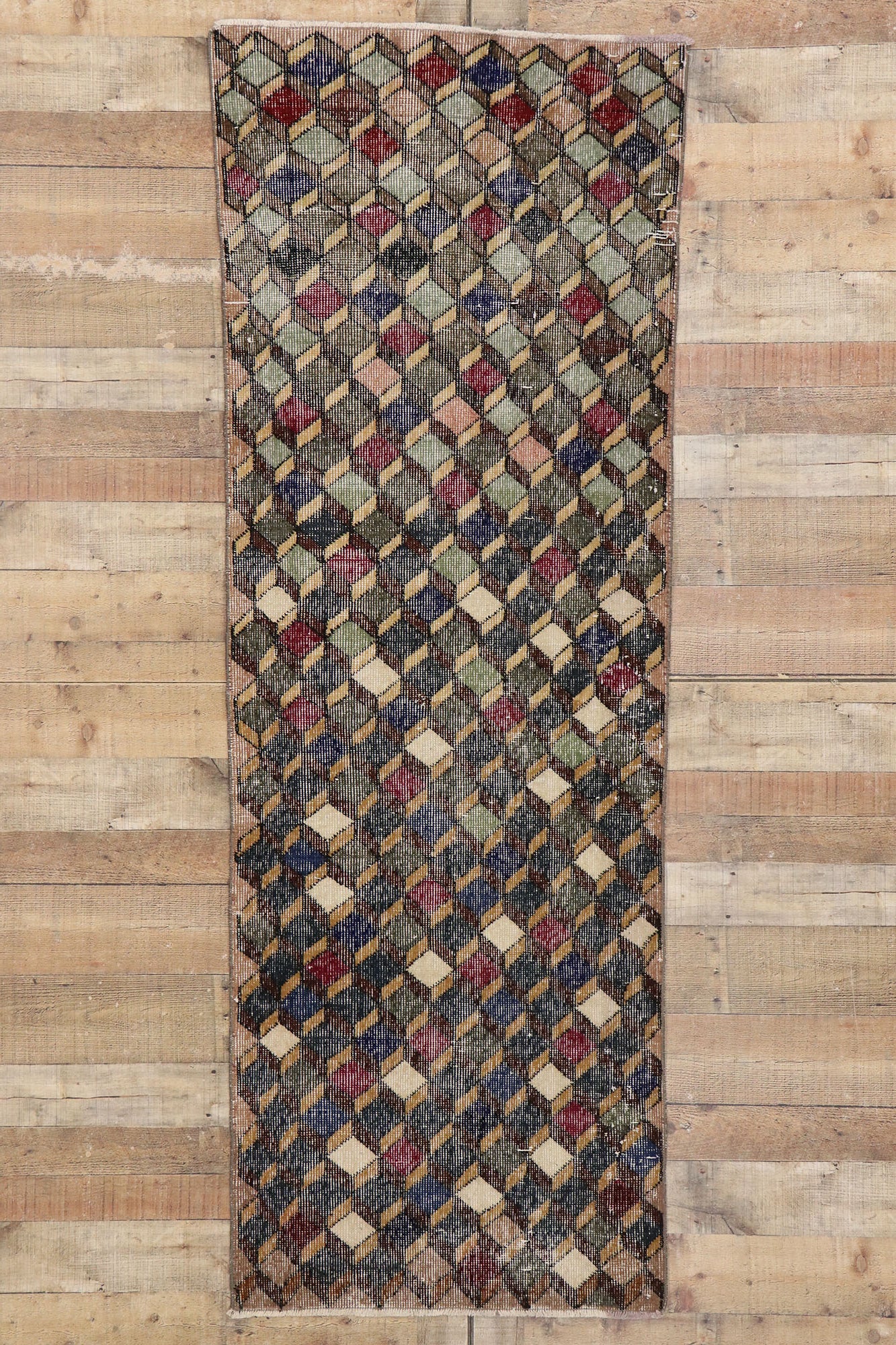 3 x 8 Vintage Turkish Sivas Rug 53360