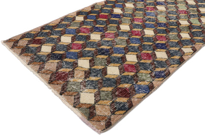 3 x 8 Vintage Turkish Sivas Rug 53360