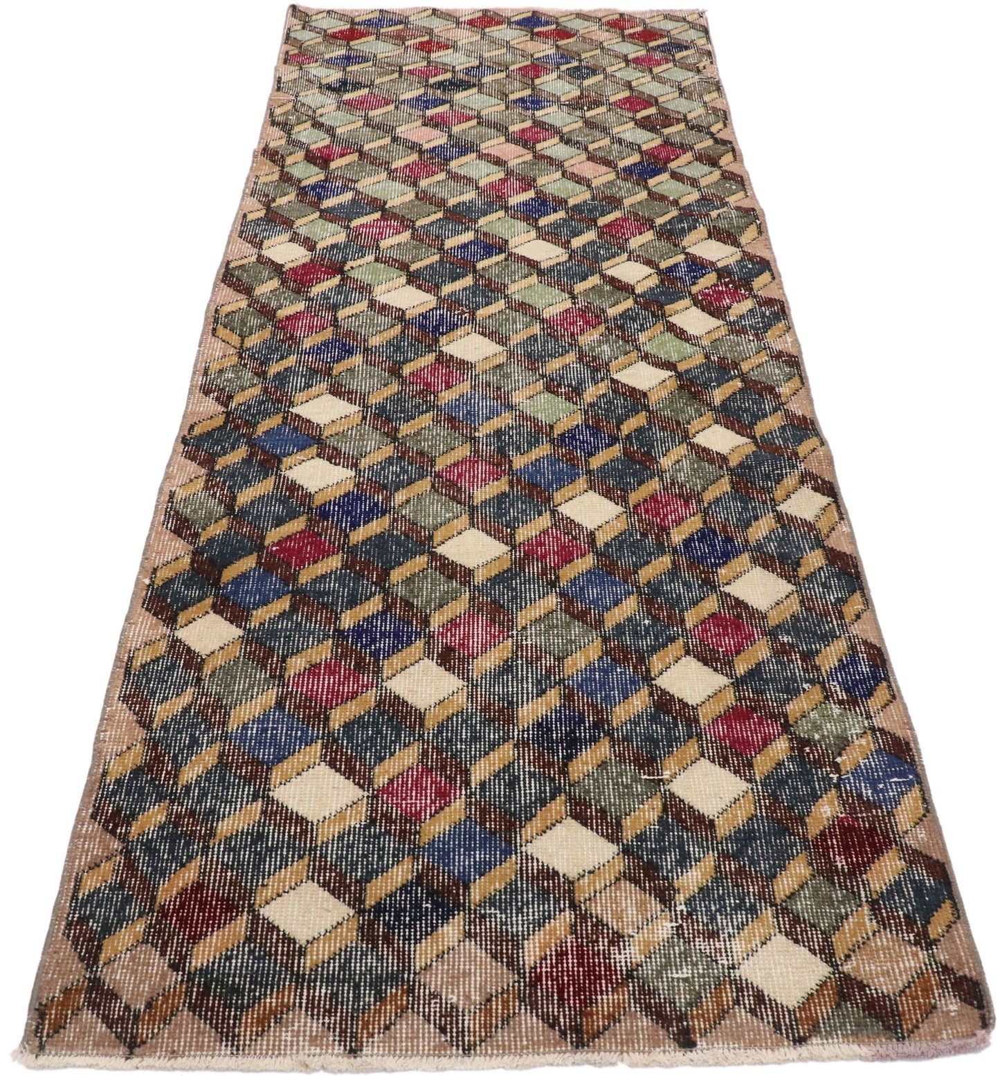 3 x 8 Vintage Turkish Sivas Rug 53360