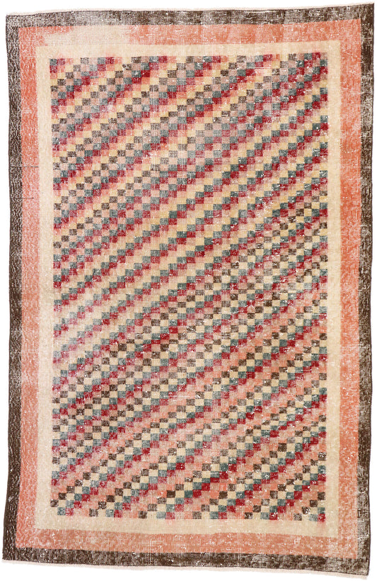 4 x 6 Vintage Turkish Sivas Rug 53366